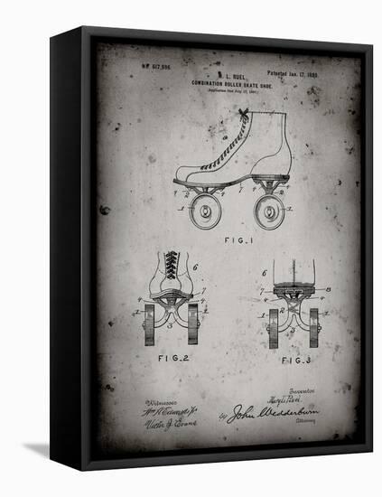 PP1019-Faded Grey Roller Skate 1899 Patent Poster-Cole Borders-Framed Stretched Canvas