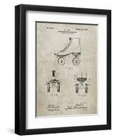 PP1019-Sandstone Roller Skate 1899 Patent Poster-Cole Borders-Framed Premium Giclee Print