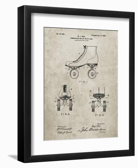 PP1019-Sandstone Roller Skate 1899 Patent Poster-Cole Borders-Framed Premium Giclee Print