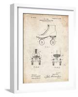 PP1019-Vintage Parchment Roller Skate 1899 Patent Poster-Cole Borders-Framed Giclee Print