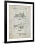 PP1020-Antique Grid Parchment Rubber Band Toy Car Patent Poster-Cole Borders-Framed Giclee Print