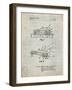 PP1020-Antique Grid Parchment Rubber Band Toy Car Patent Poster-Cole Borders-Framed Giclee Print