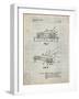 PP1020-Antique Grid Parchment Rubber Band Toy Car Patent Poster-Cole Borders-Framed Giclee Print