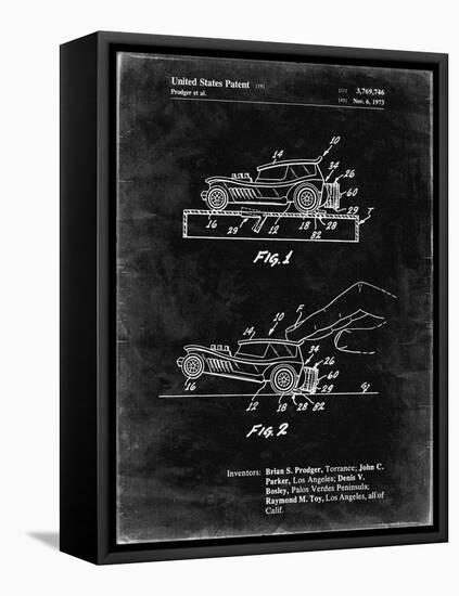 PP1020-Black Grunge Rubber Band Toy Car Patent Poster-Cole Borders-Framed Stretched Canvas
