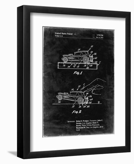 PP1020-Black Grunge Rubber Band Toy Car Patent Poster-Cole Borders-Framed Premium Giclee Print