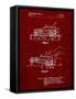 PP1020-Burgundy Rubber Band Toy Car Patent Poster-Cole Borders-Framed Stretched Canvas