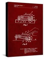 PP1020-Burgundy Rubber Band Toy Car Patent Poster-Cole Borders-Stretched Canvas