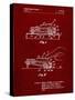 PP1020-Burgundy Rubber Band Toy Car Patent Poster-Cole Borders-Stretched Canvas