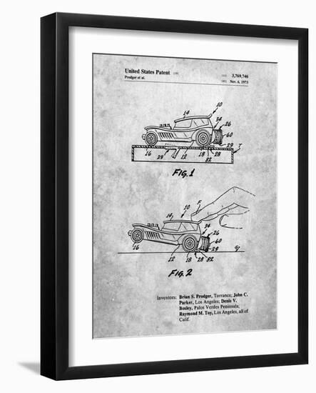 PP1020-Slate Rubber Band Toy Car Patent Poster-Cole Borders-Framed Giclee Print