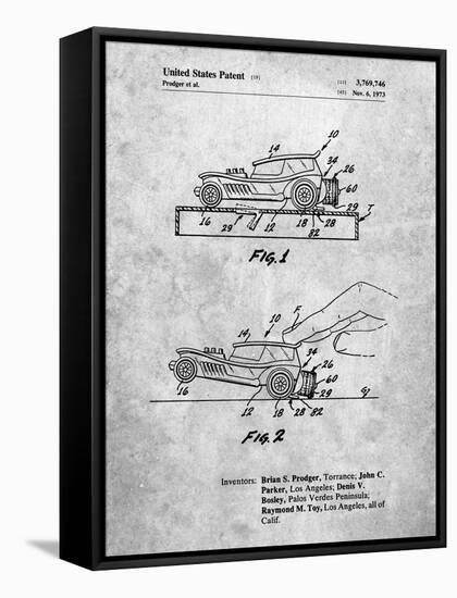 PP1020-Slate Rubber Band Toy Car Patent Poster-Cole Borders-Framed Stretched Canvas