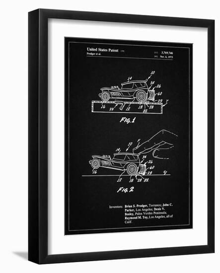 PP1020-Vintage Black Rubber Band Toy Car Patent Poster-Cole Borders-Framed Giclee Print