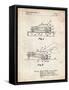 PP1020-Vintage Parchment Rubber Band Toy Car Patent Poster-Cole Borders-Framed Stretched Canvas