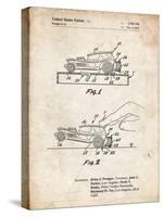 PP1020-Vintage Parchment Rubber Band Toy Car Patent Poster-Cole Borders-Stretched Canvas