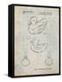 PP1021-Antique Grid Parchment Rubber Ducky Patent Poster-Cole Borders-Framed Stretched Canvas