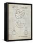 PP1021-Antique Grid Parchment Rubber Ducky Patent Poster-Cole Borders-Framed Stretched Canvas