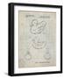 PP1021-Antique Grid Parchment Rubber Ducky Patent Poster-Cole Borders-Framed Giclee Print