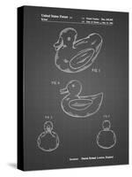 PP1021-Black Grid Rubber Ducky Patent Poster-Cole Borders-Stretched Canvas
