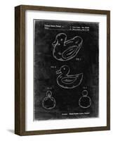 PP1021-Black Grunge Rubber Ducky Patent Poster-Cole Borders-Framed Giclee Print