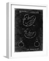 PP1021-Black Grunge Rubber Ducky Patent Poster-Cole Borders-Framed Giclee Print