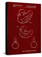PP1021-Burgundy Rubber Ducky Patent Poster-Cole Borders-Stretched Canvas