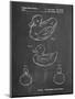 PP1021-Chalkboard Rubber Ducky Patent Poster-Cole Borders-Mounted Premium Giclee Print