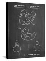 PP1021-Chalkboard Rubber Ducky Patent Poster-Cole Borders-Stretched Canvas