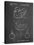 PP1021-Chalkboard Rubber Ducky Patent Poster-Cole Borders-Stretched Canvas