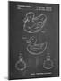 PP1021-Chalkboard Rubber Ducky Patent Poster-Cole Borders-Mounted Giclee Print