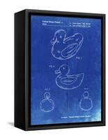 PP1021-Faded Blueprint Rubber Ducky Patent Poster-Cole Borders-Framed Stretched Canvas