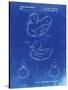 PP1021-Faded Blueprint Rubber Ducky Patent Poster-Cole Borders-Stretched Canvas