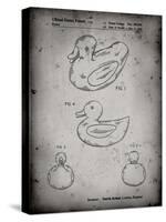 PP1021-Faded Grey Rubber Ducky Patent Poster-Cole Borders-Stretched Canvas
