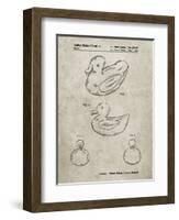 PP1021-Sandstone Rubber Ducky Patent Poster-Cole Borders-Framed Giclee Print