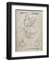 PP1021-Sandstone Rubber Ducky Patent Poster-Cole Borders-Framed Giclee Print