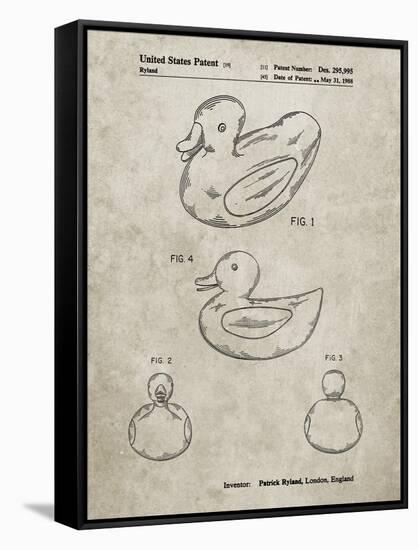 PP1021-Sandstone Rubber Ducky Patent Poster-Cole Borders-Framed Stretched Canvas