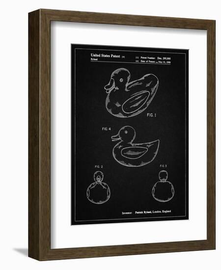 PP1021-Vintage Black Rubber Ducky Patent Poster-Cole Borders-Framed Giclee Print