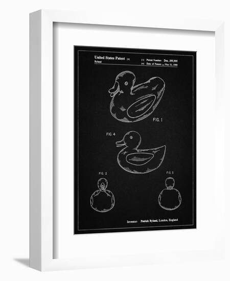 PP1021-Vintage Black Rubber Ducky Patent Poster-Cole Borders-Framed Giclee Print