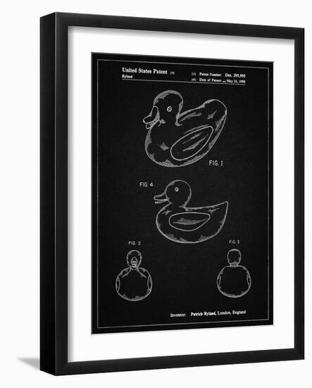 PP1021-Vintage Black Rubber Ducky Patent Poster-Cole Borders-Framed Giclee Print