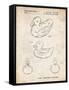 PP1021-Vintage Parchment Rubber Ducky Patent Poster-Cole Borders-Framed Stretched Canvas