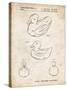 PP1021-Vintage Parchment Rubber Ducky Patent Poster-Cole Borders-Stretched Canvas