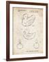 PP1021-Vintage Parchment Rubber Ducky Patent Poster-Cole Borders-Framed Giclee Print