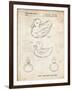 PP1021-Vintage Parchment Rubber Ducky Patent Poster-Cole Borders-Framed Giclee Print