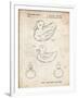 PP1021-Vintage Parchment Rubber Ducky Patent Poster-Cole Borders-Framed Giclee Print