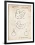 PP1021-Vintage Parchment Rubber Ducky Patent Poster-Cole Borders-Framed Giclee Print