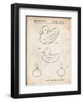 PP1021-Vintage Parchment Rubber Ducky Patent Poster-Cole Borders-Framed Premium Giclee Print