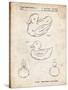 PP1021-Vintage Parchment Rubber Ducky Patent Poster-Cole Borders-Stretched Canvas