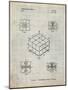 PP1022-Antique Grid Parchment Rubik's Cube Patent Poster-Cole Borders-Mounted Giclee Print