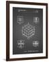 PP1022-Black Grid Rubik's Cube Patent Poster-Cole Borders-Framed Giclee Print