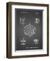 PP1022-Black Grid Rubik's Cube Patent Poster-Cole Borders-Framed Giclee Print