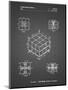 PP1022-Black Grid Rubik's Cube Patent Poster-Cole Borders-Mounted Giclee Print