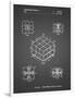 PP1022-Black Grid Rubik's Cube Patent Poster-Cole Borders-Framed Giclee Print
